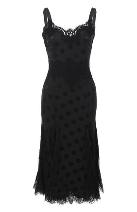 Женское шелковое платье DOLCE & GABBANA черного цвета по цене 277500 руб., арт. F6B6CT/FJ1HR | Фото 1 Женское шелковое платье DOLCE & GABBANA черного цвета, арт. F6B6CT/FJ1HR | Фото 1