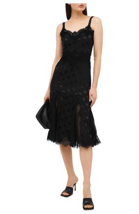 Женское шелковое платье DOLCE & GABBANA черного цвета по цене 277500 руб., арт. F6B6CT/FJ1HR | Фото 2 Женское шелковое платье DOLCE & GABBANA черного цвета, арт. F6B6CT/FJ1HR | Фото 2