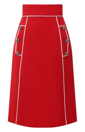 Женская шерстяная юбка DOLCE & GABBANA красного цвета по цене 79950 руб., арт. F4BRPT/FU2C0 | Фото 1 Женская шерстяная юбка DOLCE & GABBANA красного цвета, арт. F4BRPT/FU2C0 | Фото 1