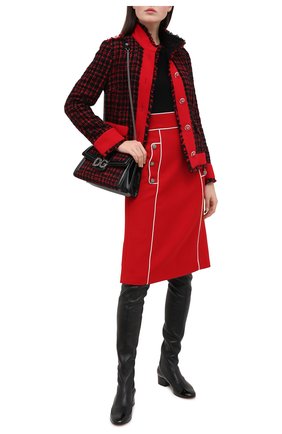 Женская шерстяная юбка DOLCE & GABBANA красного цвета по цене 79950 руб., арт. F4BRPT/FU2C0 | Фото 2 Женская шерстяная юбка DOLCE & GABBANA красного цвета, арт. F4BRPT/FU2C0 | Фото 2