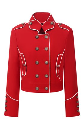 Женский шерстяной жакет DOLCE & GABBANA красного цвета по цене 236500 руб., арт. F28TET/FU2C0 | Фото 1 Женский шерстяной жакет DOLCE & GABBANA красного цвета, арт. F28TET/FU2C0 | Фото 1