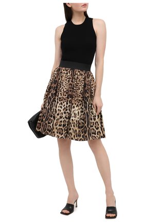 Женская хлопковая юбка DOLCE & GABBANA коричневого цвета по цене 57450 руб., арт. F4B00T/HS5E3 | Фото 2 Женская хлопковая юбка DOLCE & GABBANA коричневого цвета, арт. F4B00T/HS5E3 | Фото 2