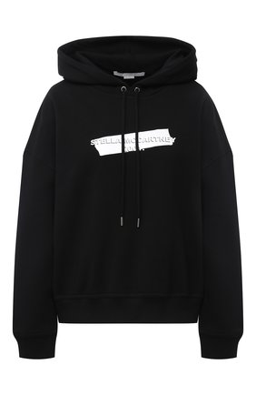 Женский хлопковое худи STELLA MCCARTNEY черного цвета по цене 48450 руб., арт. 602280/S0W42 | Фото 1 Женский хлопковое худи STELLA MCCARTNEY черного цвета, арт. 602280/S0W42 | Фото 1