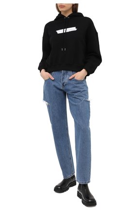 Женский хлопковое худи STELLA MCCARTNEY черного цвета по цене 48450 руб., арт. 602280/S0W42 | Фото 2 Женский хлопковое худи STELLA MCCARTNEY черного цвета, арт. 602280/S0W42 | Фото 2