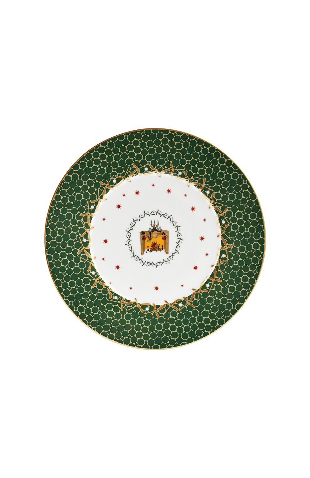 Набор noel blanc из 4-х десертных тарелок  BERNARDAUD разноцветного цвета, арт. 1916/23334 | Фото 3 (Интерьер_коллекция: Noel Blanc; Ограничения доставки: fragile-2)