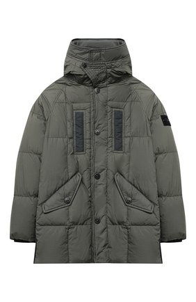 Детского пуховик STONE ISLAND серого цвета по цене 47400 руб., арт. 731640233/10-12 | Фото 1 Детского пуховик STONE ISLAND серого цвета, арт. 731640233/10-12 | Фото 1