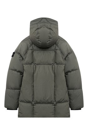 Детского пуховик STONE ISLAND серого цвета по цене 47400 руб., арт. 731640233/10-12 | Фото 2 Детского пуховик STONE ISLAND серого цвета, арт. 731640233/10-12 | Фото 2