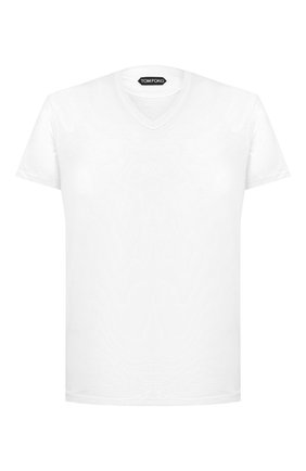 Мужская хлопковая футболка TOM FORD белого цвета по цене 31200 руб., арт. BW402/TFJ894 | Фото 1 Мужская хлопковая футболка TOM FORD белого цвета, арт. BW402/TFJ894 | Фото 1