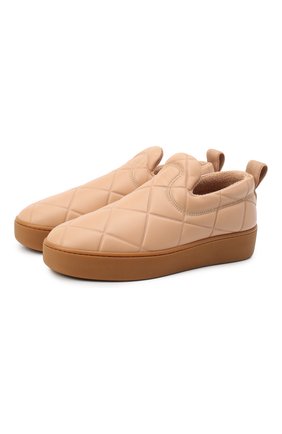 Женские кожаные слипоны BOTTEGA VENETA темно-бежевого цвета по цене 69000 руб., арт. 639739/V02X0 | Фото 1 Женские кожаные слипоны BOTTEGA VENETA темно-бежевого цвета, арт. 639739/V02X0 | Фото 1