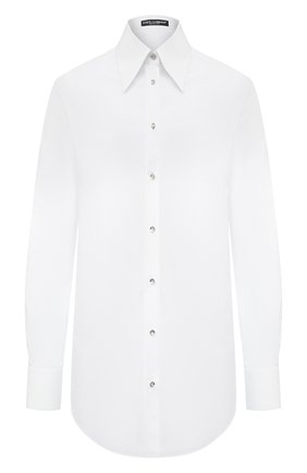 Женская хлопковая рубашка DOLCE & GABBANA белого цвета по цене 47950 руб., арт. F5N07T/FU5K9 | Фото 1 Женская хлопковая рубашка DOLCE & GABBANA белого цвета, арт. F5N07T/FU5K9 | Фото 1