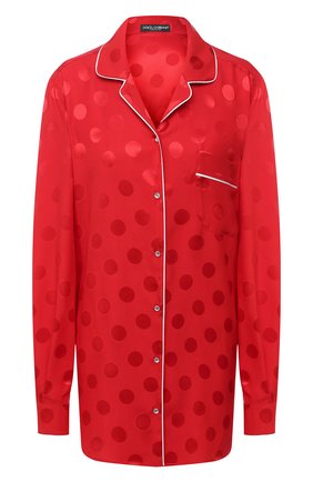 Женская шелковая блузка DOLCE & GABBANA красного цвета по цене 99500 руб., арт. F5G56T/FJ1HR | Фото 1 Женская шелковая блузка DOLCE & GABBANA красного цвета, арт. F5G56T/FJ1HR | Фото 1