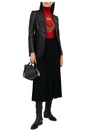Женская юбка DOLCE & GABBANA черного цвета по цене 95200 руб., арт. F4BZWT/FUSMB | Фото 2 Женская юбка DOLCE & GABBANA черного цвета, арт. F4BZWT/FUSMB | Фото 2