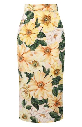 Женская юбка DOLCE & GABBANA желтого цвета по цене 69950 руб., арт. F4BTZT/FSA0E | Фото 1 Женская юбка DOLCE & GABBANA желтого цвета, арт. F4BTZT/FSA0E | Фото 1