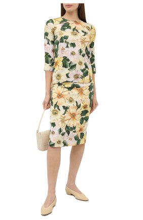 Женская юбка DOLCE & GABBANA желтого цвета по цене 69950 руб., арт. F4BTZT/FSA0E | Фото 2 Женская юбка DOLCE & GABBANA желтого цвета, арт. F4BTZT/FSA0E | Фото 2