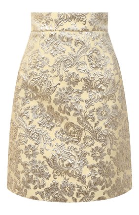 Женская юбка DOLCE & GABBANA золотого цвета по цене 67850 руб., арт. F4B0CT/HJMLB | Фото 1 Женская юбка DOLCE & GABBANA золотого цвета, арт. F4B0CT/HJMLB | Фото 1