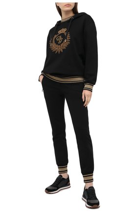 Женские хлопковые джоггеры DOLCE & GABBANA черного цвета по цене 65050 руб., арт. FTBX7Z/G7W0M | Фото 2 Женские хлопковые джоггеры DOLCE & GABBANA черного цвета, арт. FTBX7Z/G7W0M | Фото 2