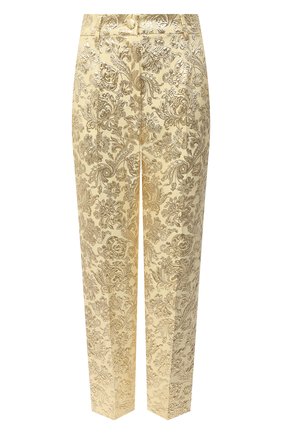 Женские брюки DOLCE & GABBANA золотого цвета по цене 94100 руб., арт. FTAM2T/HJMLB | Фото 1 Женские брюки DOLCE & GABBANA золотого цвета, арт. FTAM2T/HJMLB | Фото 1