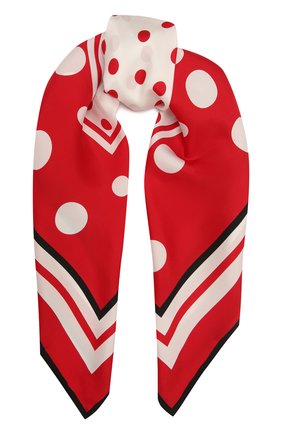 Женский шелковый платок DOLCE & GABBANA красного цвета по цене 29800 руб., арт. FN090R/GDS30 | Фото 1 Женский шелковый платок DOLCE & GABBANA красного цвета, арт. FN090R/GDS30 | Фото 1