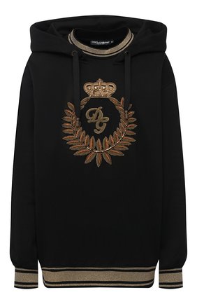 Женский хлопковое худи DOLCE & GABBANA черного цвета по цене 126000 руб., арт. F9F07Z/G7W0M | Фото 1 Женский хлопковое худи DOLCE & GABBANA черного цвета, арт. F9F07Z/G7W0M | Фото 1