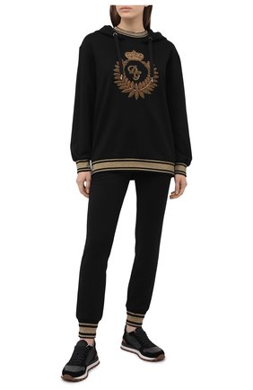 Женский хлопковое худи DOLCE & GABBANA черного цвета по цене 126000 руб., арт. F9F07Z/G7W0M | Фото 2 Женский хлопковое худи DOLCE & GABBANA черного цвета, арт. F9F07Z/G7W0M | Фото 2