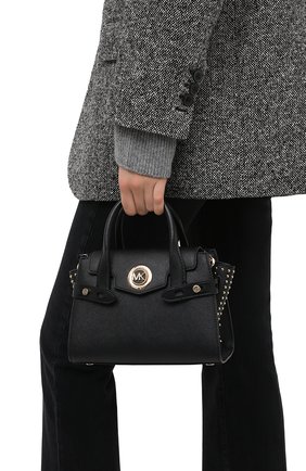 Женская сумка carmen small MICHAEL MICHAEL KORS черного цвета по цене 32150 руб., арт. 30F0GNMM0I | Фото 2 Женская сумка carmen small MICHAEL MICHAEL KORS черного цвета, арт. 30F0GNMM0I | Фото 2