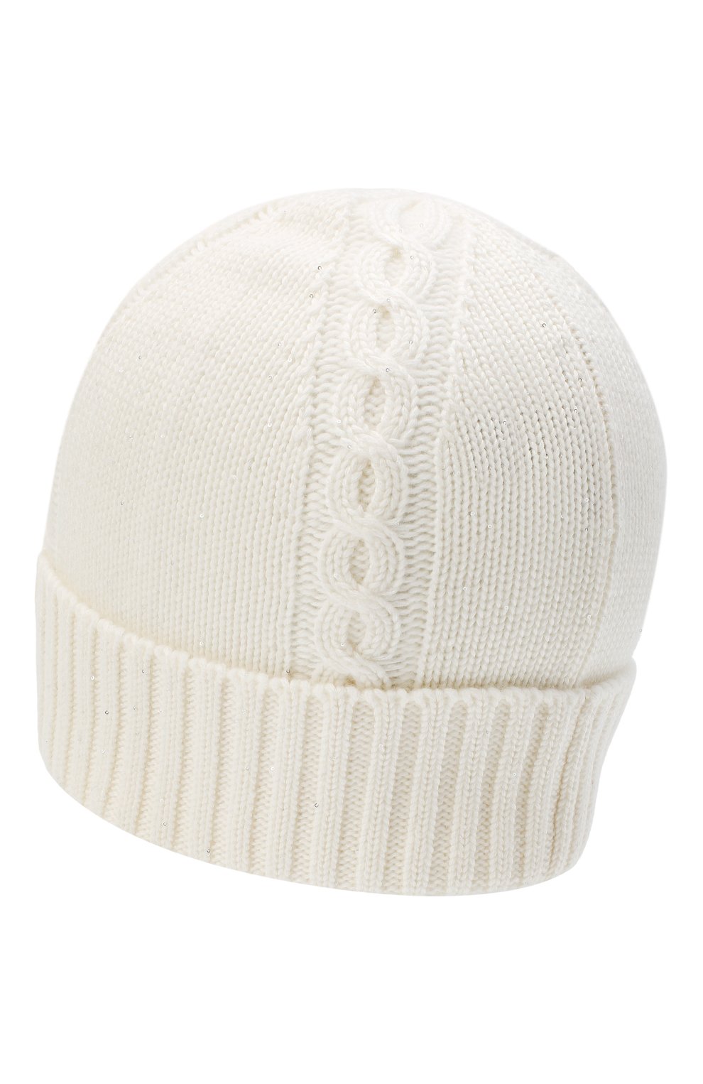 Женская кашемировая шапка LORO PIANA белого цвета, арт. FAL4396 | Фото 2 (Материал: Текстиль, Кашемир, Шерсть; Региональные ограничения белый список (Axapta Mercury): RU)