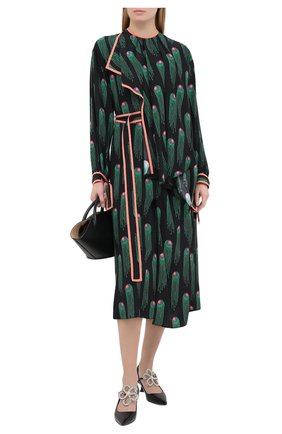 Женское шелковое платье STELLA MCCARTNEY черного цвета по цене 161000 руб., арт. 602197/SPA33 | Фото 2 Женское шелковое платье STELLA MCCARTNEY черного цвета, арт. 602197/SPA33 | Фото 2
