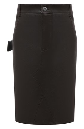 Женская кожаная юбка BOTTEGA VENETA темно-коричневого цвета по цене 228500 руб., арт. 647682/V05G0 | Фото 1 Женская кожаная юбка BOTTEGA VENETA темно-коричневого цвета, арт. 647682/V05G0 | Фото 1 (Материал подклада: Хлопок; Длина Ж (юбки, платья, шорты): Мини; Женское Кросс-КТ: Юбка-одежда; Стили: Гранж; Материал внешний: Натуральная кожа)