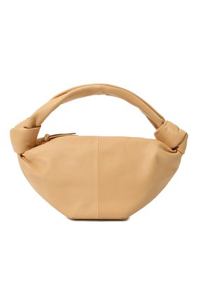 Женская сумка double knot mini BOTTEGA VENETA бежевого цвета, арт. 629635/VCP41 | Фото 1 (Материал: Натуральная кожа; Сумки-технические: Сумки top-handle; Размер: mini)