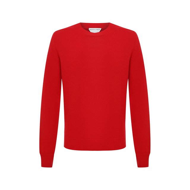 Шерстяной свитер Bottega Veneta красного цвета