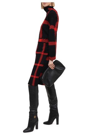 Женские кожаные сапоги DOLCE & GABBANA черного цвета по цене 133500 руб., арт. CU0671/AW695 | Фото 2 Женские кожаные сапоги DOLCE & GABBANA черного цвета, арт. CU0671/AW695 | Фото 2 (Материал внутренний: Натуральная кожа; Каблук высота: Высокий; Каблук тип: Устойчивый; Подошва: Плоская; Высота голенища: Высокие)