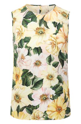 Женский шелковый топ DOLCE & GABBANA желтого цвета по цене 59950 руб., арт. F7ZZCT/FSA0E | Фото 1 Женский шелковый топ DOLCE & GABBANA желтого цвета, арт. F7ZZCT/FSA0E | Фото 1