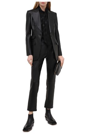 Женская шелковая блузка DOLCE & GABBANA черного цвета по цене 89950 руб., арт. F5N19T/FJ1HR | Фото 2 Женская шелковая блузка DOLCE & GABBANA черного цвета, арт. F5N19T/FJ1HR | Фото 2