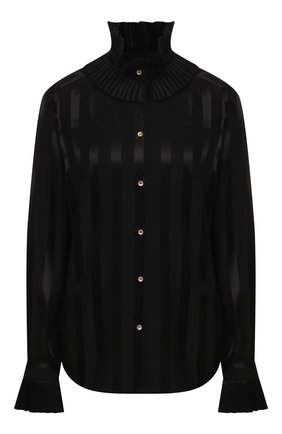 Женская шелковая блузка DOLCE & GABBANA черного цвета по цене 126000 руб., арт. F5L84T/FJ1HS | Фото 1 Женская шелковая блузка DOLCE & GABBANA черного цвета, арт. F5L84T/FJ1HS | Фото 1