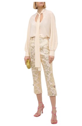 Женские брюки DOLCE & GABBANA розового цвета по цене 99500 руб., арт. FTBT6Z/HJMLB | Фото 2 Женские брюки DOLCE & GABBANA розового цвета, арт. FTBT6Z/HJMLB | Фото 2