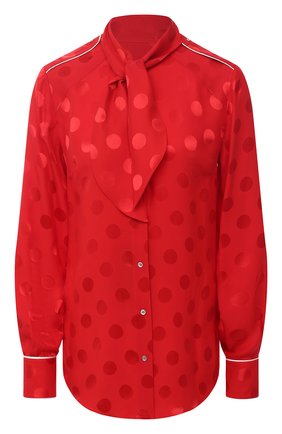 Женская шелковая блузка DOLCE & GABBANA красного цвета по цене 95200 руб., арт. F5L77T/FJ1HR | Фото 1 Женская шелковая блузка DOLCE & GABBANA красного цвета, арт. F5L77T/FJ1HR | Фото 1