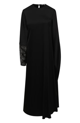 Женское платье из вискозы STELLA MCCARTNEY черного цвета по цене 176500 руб., арт. 602312/SPA32 | Фото 1 Женское платье из вискозы STELLA MCCARTNEY черного цвета, арт. 602312/SPA32 | Фото 1 (Рукава: Длинные; Материал внешний: Вискоза; Женское Кросс-КТ: Платье-одежда; Стили: Кэжуэл; Длина Ж (юбки, платья, шорты): Макси; Случай: Повседневный)