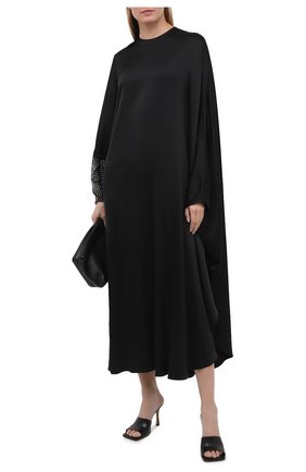 Женское платье из вискозы STELLA MCCARTNEY черного цвета по цене 176500 руб., арт. 602312/SPA32 | Фото 2 Женское платье из вискозы STELLA MCCARTNEY черного цвета, арт. 602312/SPA32 | Фото 2 (Рукава: Длинные; Материал внешний: Вискоза; Женское Кросс-КТ: Платье-одежда; Стили: Кэжуэл; Длина Ж (юбки, платья, шорты): Макси; Случай: Повседневный)