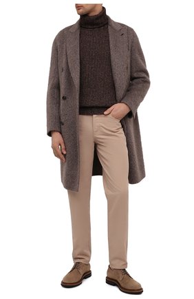 Мужские хлопковые брюки BRUNELLO CUCINELLI коричневого цвета по цене 41200 руб., арт. M274DB1780 | Фото 2 Мужские хлопковые брюки BRUNELLO CUCINELLI коричневого цвета, арт. M274DB1780 | Фото 2