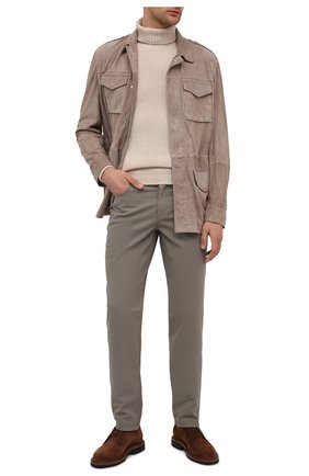 Мужские хлопковые брюки BRUNELLO CUCINELLI хаки цвета по цене 41200 руб., арт. M274DB1780 | Фото 2 Мужские хлопковые брюки BRUNELLO CUCINELLI хаки цвета, арт. M274DB1780 | Фото 2