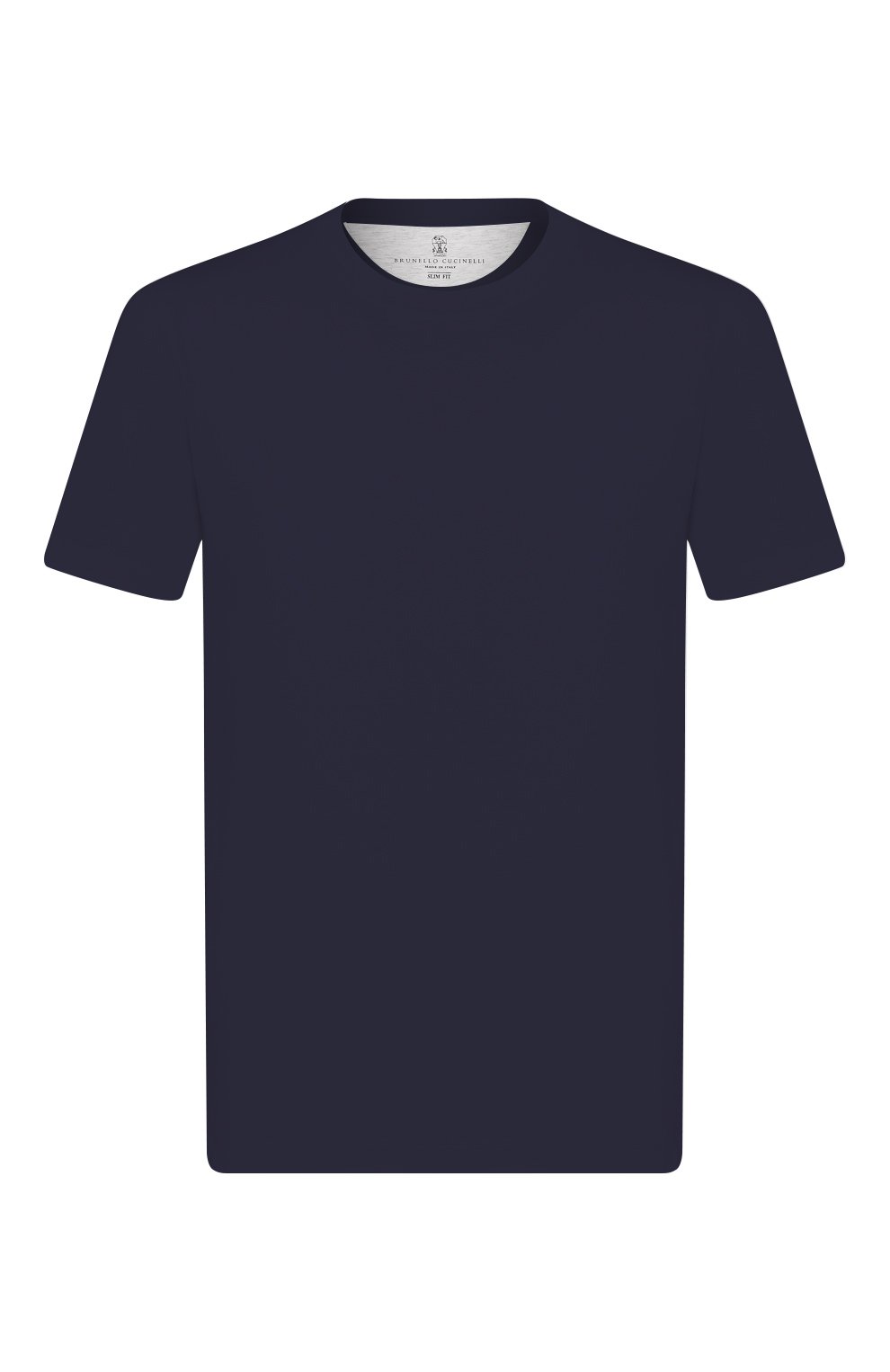 Мужская хлопковая футболка  BRUNELLO CUCINELLI темно-синего цвета, арт. M0T611308 | Фото 1 (Принт: Без принта; Рукава: Короткие; Длина (для топов): Стандартные; Мужское Кросс-КТ: Футболка-одежда; Материал внешний: Хлопок; Размерность: Маломерит; Стили: Кэжуэл)