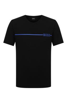 Мужская хлопковая футболка BOSS черного цвета по цене 5600 руб., арт. 50443498 | Фото 1 Мужская хлопковая футболка BOSS черного цвета, арт. 50443498 | Фото 1 (Мужское Кросс-КТ: Футболка-белье; Длина (для топов): Стандартные; Материал внешний: Хлопок; Рукава: Короткие; Кросс-КТ: домашняя одежда)