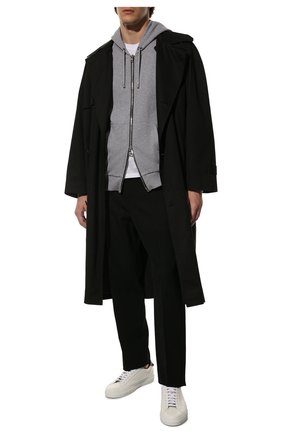 Мужской хлопковая толстовка BALMAIN серого цвета по цене 87750 руб., арт. VH1JR010/B033 | Фото 2 Мужской хлопковая толстовка BALMAIN серого цвета, арт. VH1JR010/B033 | Фото 2