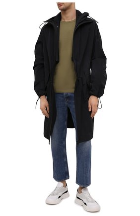 Мужская хлопковая футболка BALMAIN хаки цвета по цене 21800 руб., арт. VH1EF000/B069 | Фото 2 Мужская хлопковая футболка BALMAIN хаки цвета, арт. VH1EF000/B069 | Фото 2