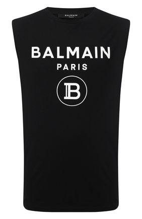 Мужская хлопковая майка BALMAIN черного цвета по цене 26050 руб., арт. VH1EC001/B029 | Фото 1 Мужская хлопковая майка BALMAIN черного цвета, арт. VH1EC001/B029 | Фото 1