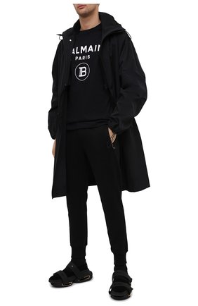 Мужская хлопковая майка BALMAIN черного цвета по цене 26050 руб., арт. VH1EC001/B029 | Фото 2 Мужская хлопковая майка BALMAIN черного цвета, арт. VH1EC001/B029 | Фото 2