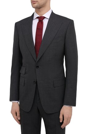 Мужской шерстяной костюм TOM FORD серого цвета по цене 318000 руб., арт. Q11R01/21AL43 | Фото 2 Мужской шерстяной костюм TOM FORD серого цвета, арт. Q11R01/21AL43 | Фото 2