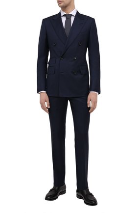 Мужской шерстяной костюм TOM FORD темно-синего цвета по цене 318000 руб., арт. Q22R02/21ED4Z | Фото 1 Мужской шерстяной костюм TOM FORD темно-синего цвета, арт. Q22R02/21ED4Z | Фото 1