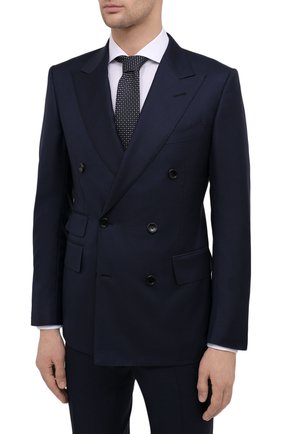 Мужской шерстяной костюм TOM FORD темно-синего цвета по цене 318000 руб., арт. Q22R02/21ED4Z | Фото 2 Мужской шерстяной костюм TOM FORD темно-синего цвета, арт. Q22R02/21ED4Z | Фото 2