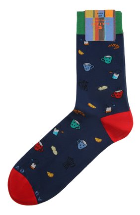 Мужские носки GALLO синего цвета, арт. AP510669 | Фото 1 (Материал внешний: Синтетический материал, Хлопок; Кросс-КТ: бельё)